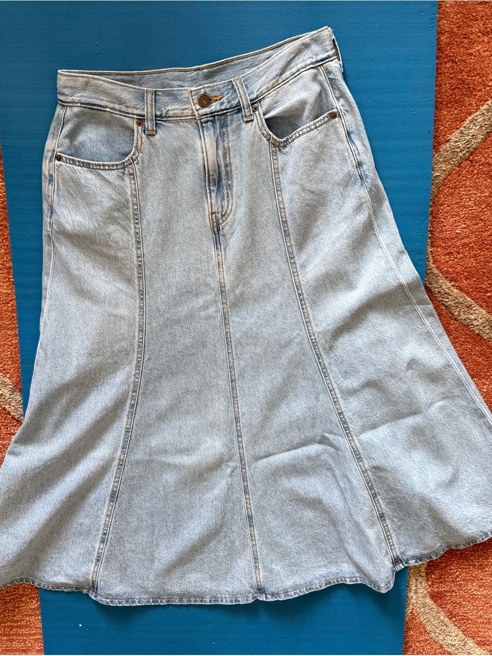 Levi's Light Blue Denim A-Line Skirt